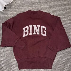 Anine Bing burgundy crewneck